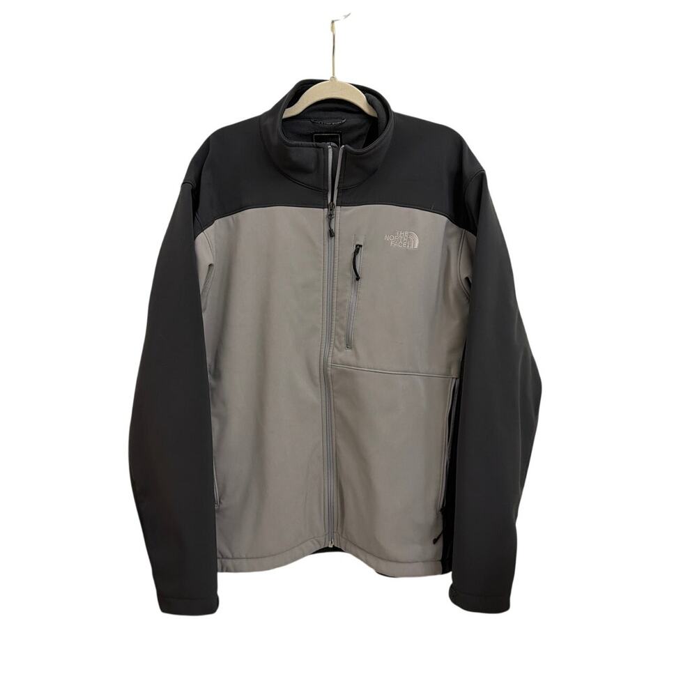 The North Face Apex Bionic Jacket Black Gray Softshell Waterproof Coat Men's XL